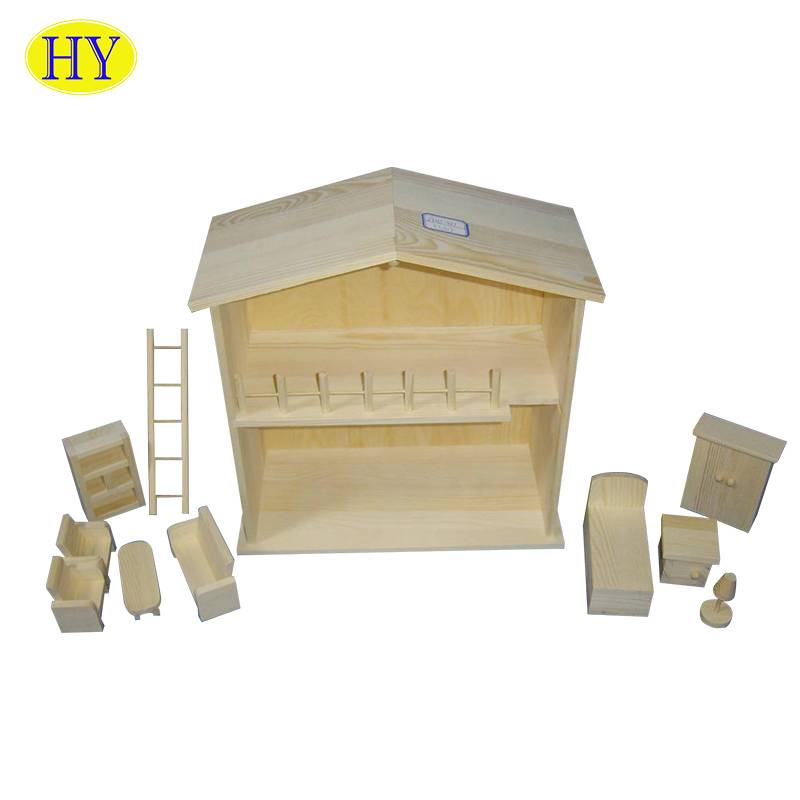 Süßes Puppenhaus, DIY-Miniaturhaus, zusammengebautes Puppenhaus aus Holz