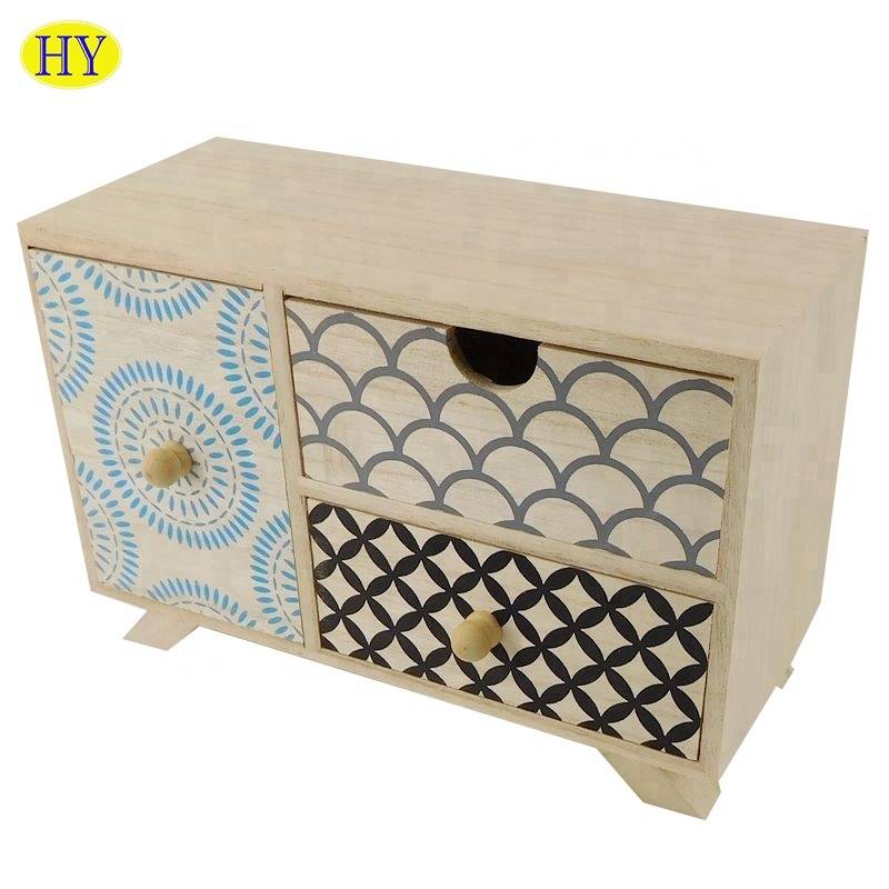 Hege kwaliteit Lyts unike houten buroblêd kabinet foar ferpakking gruthannel