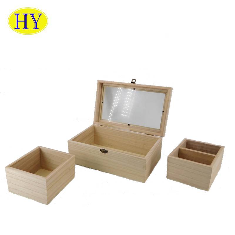 लकड़ी के हस्तशिल्प लकड़ी के आभूषण बॉक्स लकड़ी के गहने बॉक्स आयोजक