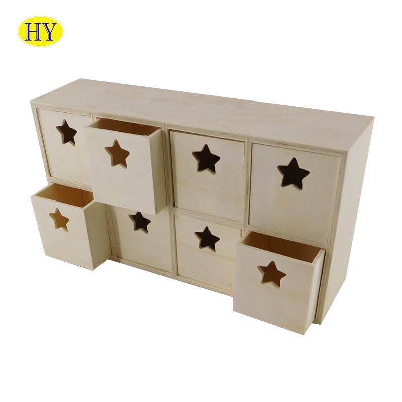 Custom Cheap Wood Chest Box Ntoo thawv nrog drawers