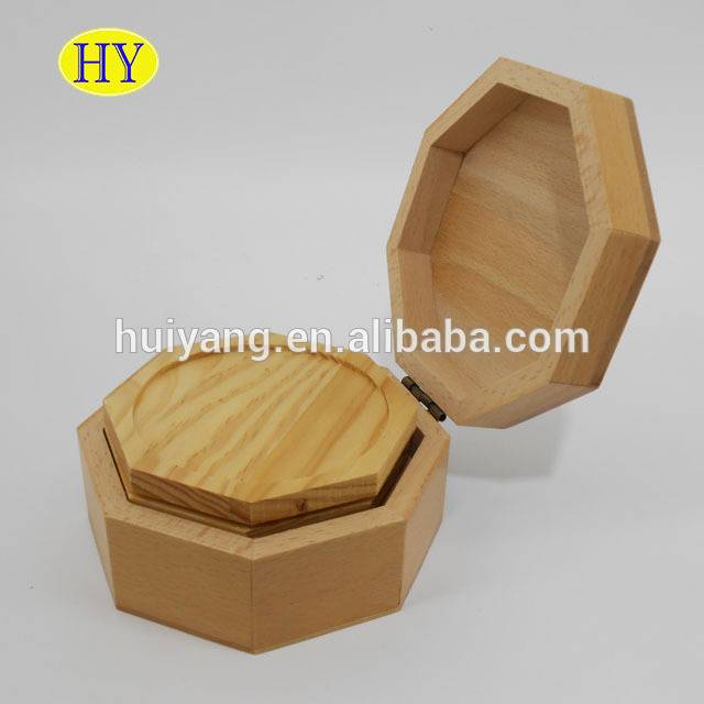 Posavasos de copa de madera con forma de octágono personalizado barato con soporte para posavasos a la venta