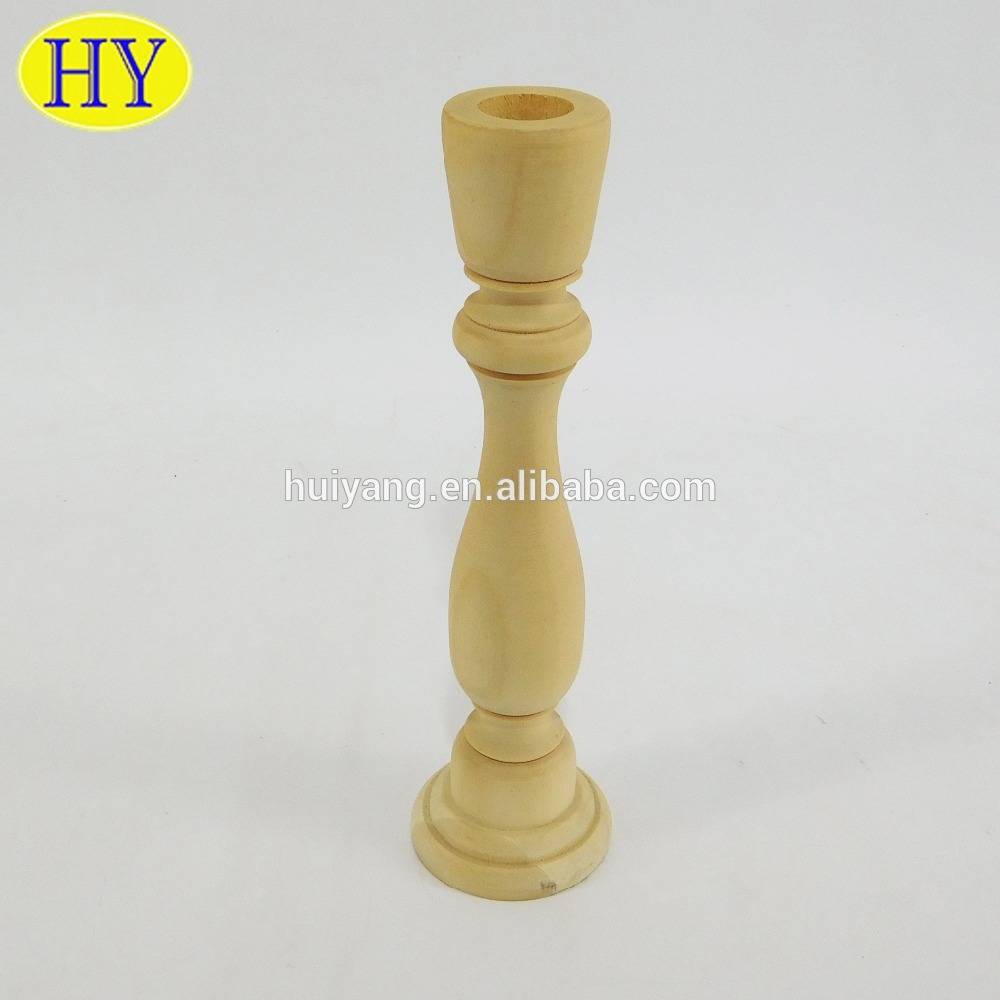 Lupum Cheap Custom Unfinished Candlestick Wooden for sale