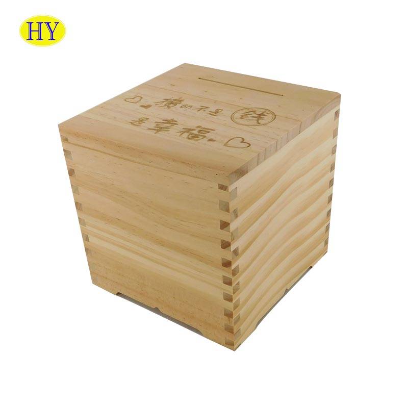 Hộp lưu trữ bằng gỗ hộp đóng gói bằng gỗ mdf giỏ ​​lưu trữ bằng gỗ