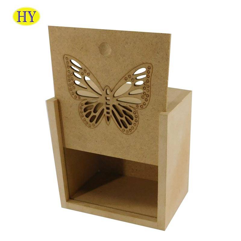 Caja de madera tapa deslizante cajas de regalo de madera de pino tapa transparente caja del tesoro de madera