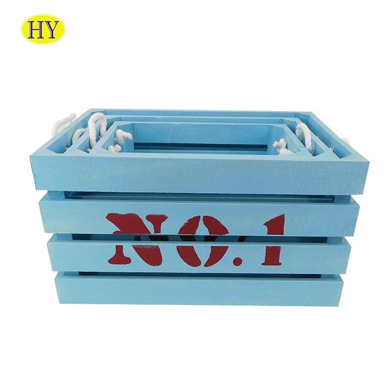 Wood Crate Box Wholesale With Printed Logo