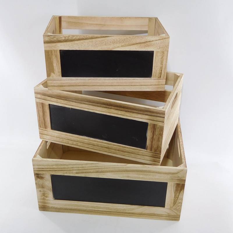 Caja de almacenamiento de madera personalizada al por mayor para verduras
