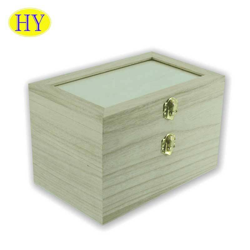 Lesena škatla za nakit lak ročno izdelana lesena škatla za nakit