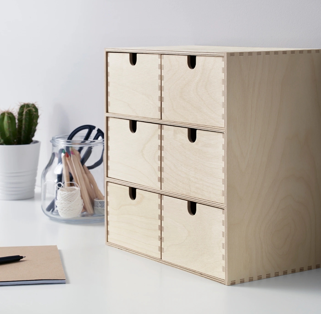 Custom wooden desktop organizer
