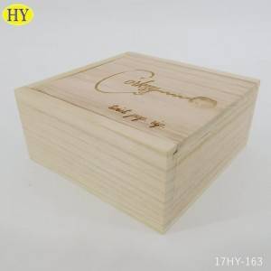 Caja de madera OEM barata de china con tapa deslizante