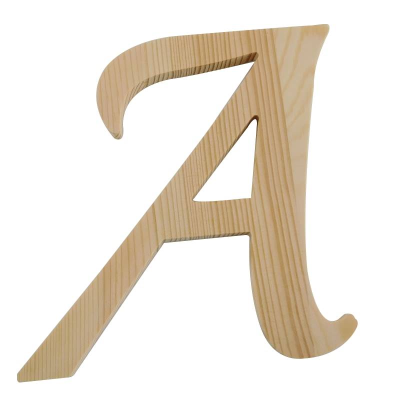 lettres de l'alphabet en bois de pin du fabricant de porcelaine inachevée Image vedette
