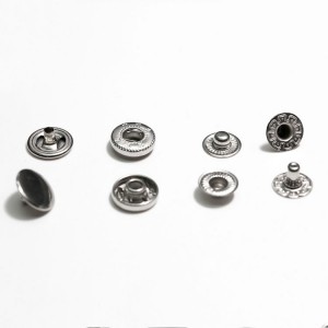 Botón a presión de metal de 10 mm y 15 mm personalizado de fabricante de fábrica de China