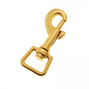 Pet Lanyard සඳහා 25mm Gold Spring Metal Buckle Clip Snap Hook