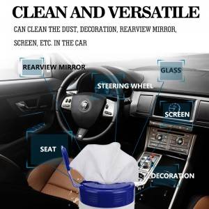 Acepta toallitas de limpeza de vidro de coche personalizadas toallitas de limpeza de coiro