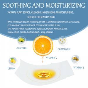 As toallitas húmidas conteñen vitamina E e C Suplemento nutrición facial eliminación cosmética eficaz