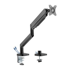 Single Monitor Heavy-duty Spring-assisted Monitor Arm with Usb Ports For most 17″~35″ Monitors