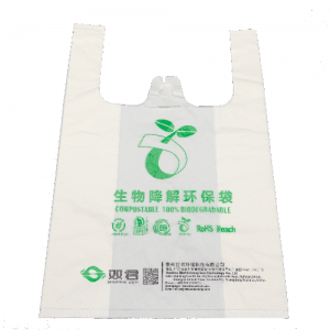Компостируема пазарска чанта, чанта за хранителни стоки, свободна чанта, биоразградима чанта за тениска, екологична чанта за хранителни стоки