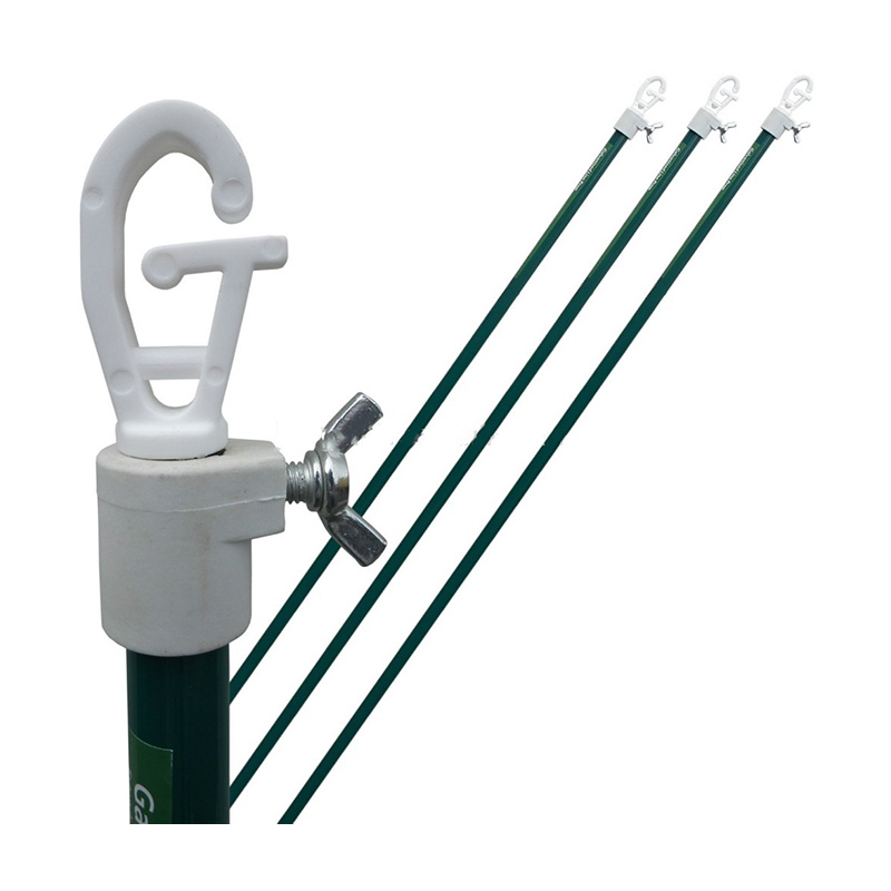 2.4m Green Metal Telescopic Support Washing Line Prop