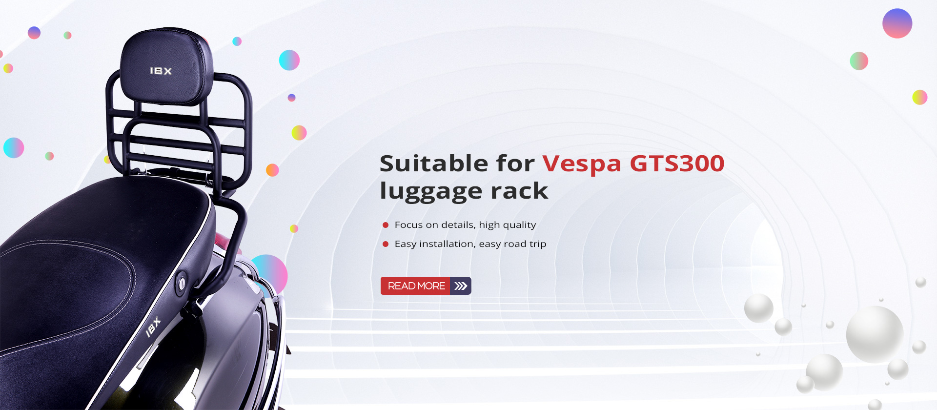 Vespa GTS300 सामान र्याकको लागि उपयुक्त