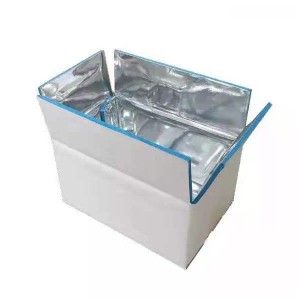 Benutzerdefinierter Druck Isolierte Thermobox Aluminium-Papierbox für die Lieferung von Fitness-Mahlzeiten zur Vorbereitung der Kühlkette