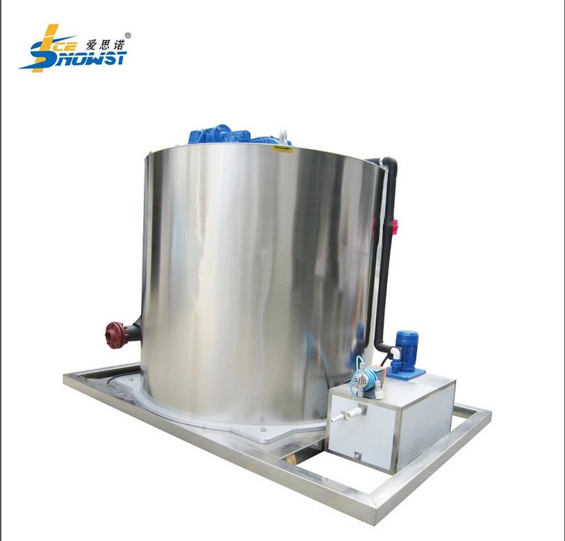 ICESNOW 20 tons/dag rustfrit stål ismaskinefordamper Flake Ice Generator til ammoniaksystem