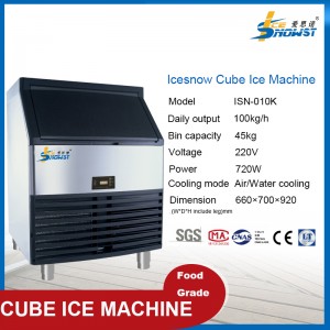 ICESNOW ISN-010K 100Kg / Day Cube Ice Machine laifọwọyi