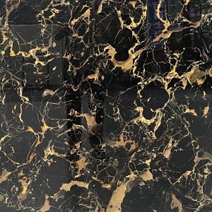 I-Chinese Electrolytic Golden Portoro Black Marble