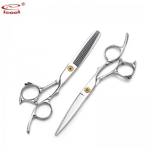 Wholesale Cutting Hair Shears Manufacturers Suppliers\” - 440C Stailess Steel barber scissors professional Set – Icool