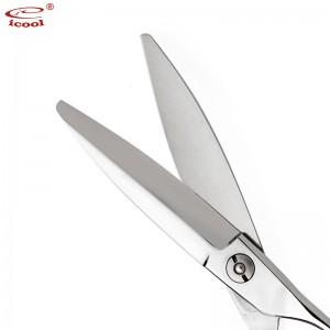 Double Edge Wide Blade Hair Shears Slide Barber Scissors
