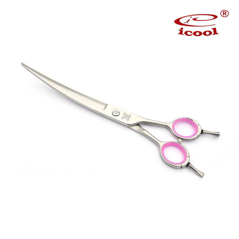 Pure Handmade Pet Grooming Shears With Curved Blade Featured Image
