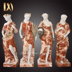 Garden Stone Products Carving Solid Marble Stone God of the Four Seasons Lady Statue