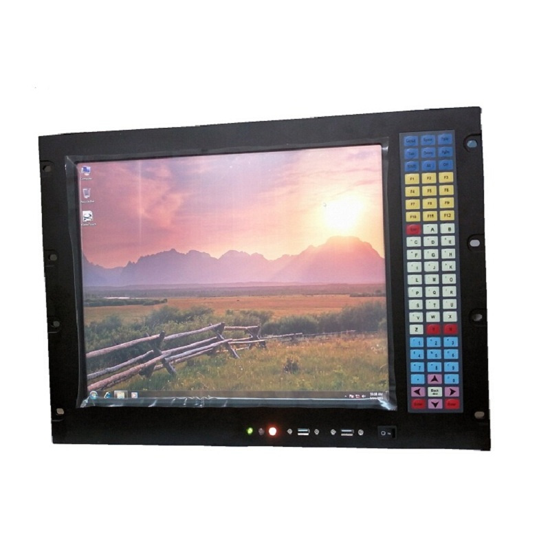 17 inci TFT LCD 8U Rack mount Industrial All In One Workstation