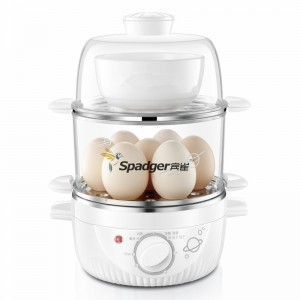Rapid Egg Cooker- 6 ကြက်ဥ ဆံ့သော လျှပ်စစ်ကြက်ဥပေါင်း 6 လုံးအတွက် ကြက်ဥပြုတ်၊ ကြက်ဥပြုတ်၊ မွှေထားသော ကြက်ဥ သို့မဟုတ် Omelets များကို အလိုအလျောက်ပိတ်သည့် လုပ်ဆောင်ချက်