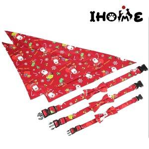 New pet products set bow collar triangle saliva towel scarf cat and dog general Christmas,dog Christmas collar,cat Christmas collar,red pet Christmas collar,greem pet Christmas collar,