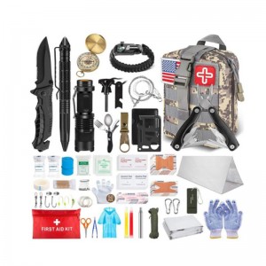 100pcs Professional Camping Emergency Survival Kit en EHBO-kit