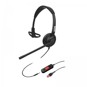 Premium Mono UC Headset mei Noise Cancelling mikrofoan