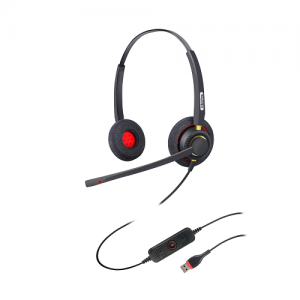 UB800DU מקצועי בינאורלי ביטול רעשים אוזניות USB למשרד