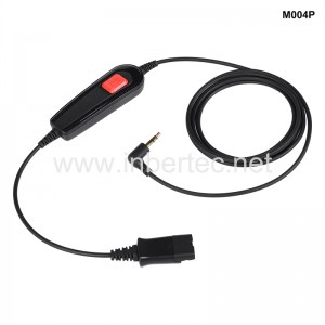 Kabel za brzo odspajanje PLT GN QD kabel na 3,5 mm audio utičnicu s inline kontrolom