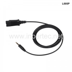 Rask frakoblingskabel PLT GN QD-kabel med 3,5 mm stereolydkontakt for mobiltelefoner (4-pinners)