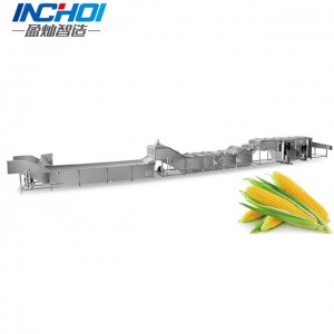 Corn cleaning and blanching line