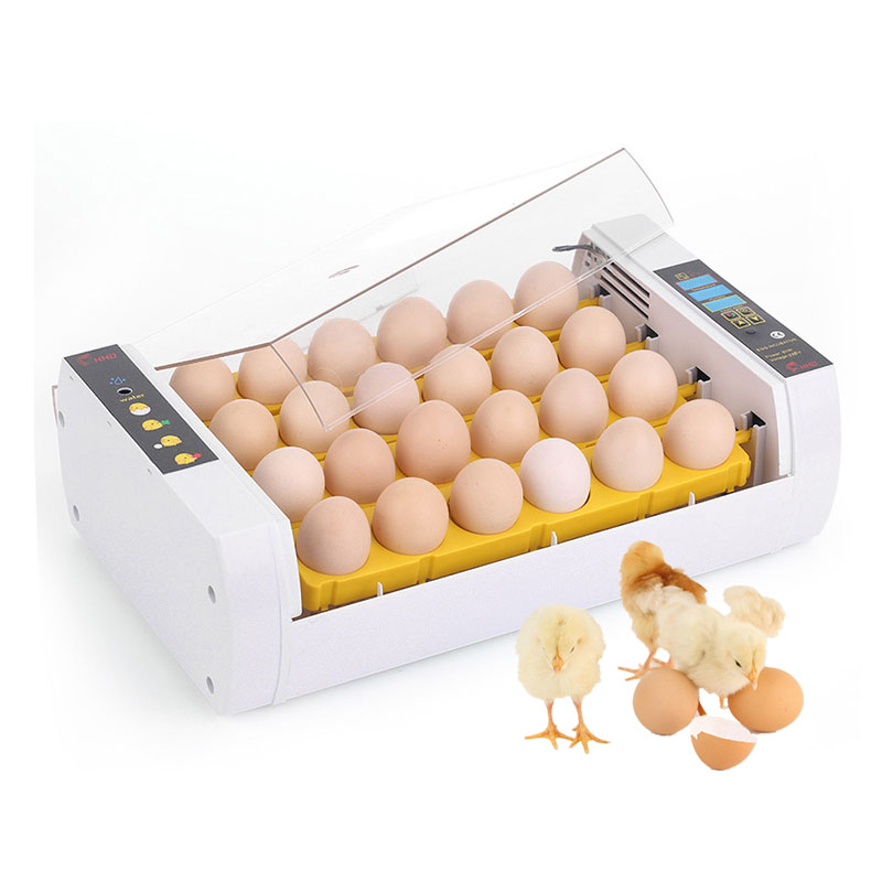 ဥဖောက်ခြင်းအတွက် ဥ ၂၄ လုံး၊ အလိုအလျောက်ဥလှည့်ခြင်းနှင့် စိုထိုင်းဆထိန်းချုပ်သည့် အပူချိန်ပါသော LED မျက်နှာပြင်ပြသသည့် ဥဥဖောက်၊