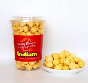 Ukudla okulula Okunempilo Ukudla Okusanhlamvu INDIAM I-Popcorn Cream Flavour Trans fat free Snacks