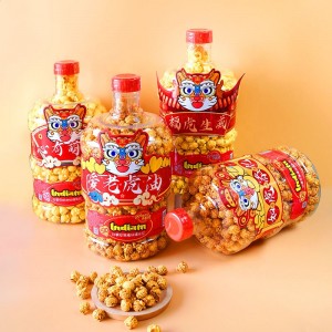 Lijo tsa Halal Grain Snacks Spherical INDIAM Popcorn Honey butter Flavour 520g/Bottle