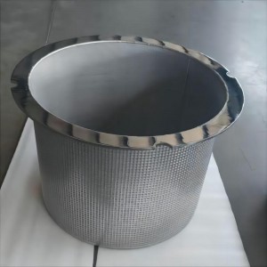 Filtre à eau en treillis métallique fritté composite à plaque de poinçonnage