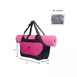 Gym Duffle Bag Tør Våd Separeret Gym Bag Sport Duffle Bag Træningshåndtaske Yogataske med ekstra snørerygsæk til mænd og kvinder