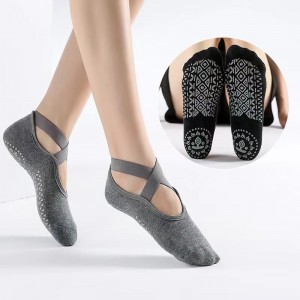 Yoga Socks with Non Slip Grips Cotton Pilates Socks Non Skid Pure Barre Socks
