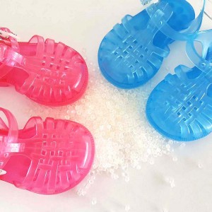 PVC ក្រានីតថ្លាសម្រាប់ក្មេង Kiddy ស្បែកជើង Jelly Sandals