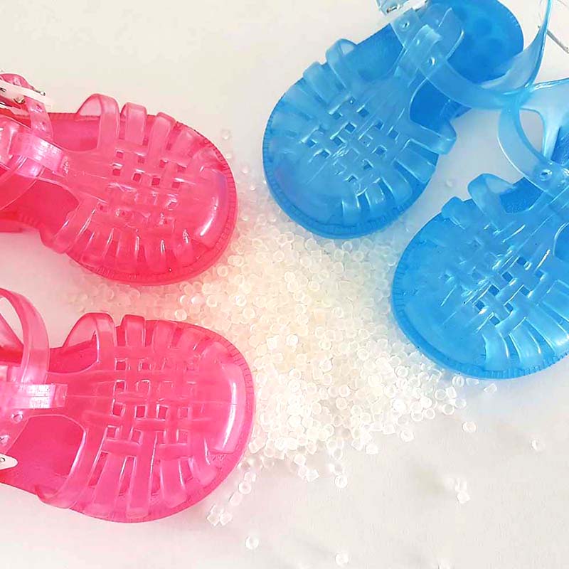 PVC Caurspīdīgas granulas Kiddy Bērniem Želejas kurpes Sandales Piedāvātais attēls