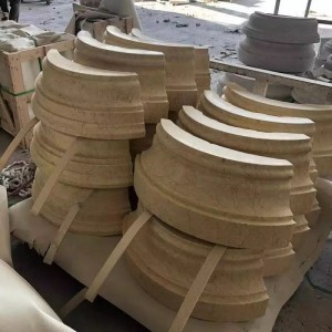 Natürlicher beiger Marmor New Crema Marfil für Platten und Säulen