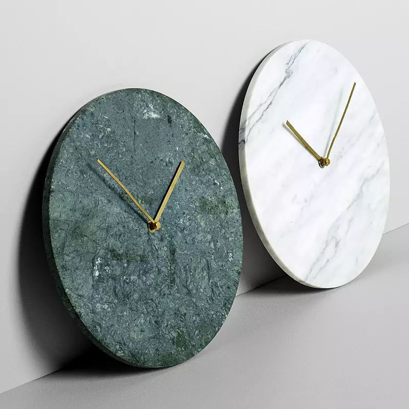 Digital Marble Stone Small Wall Clock for Home Decoration Featured Image