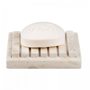 Nature Marble Stone Bathroom Tray Carrara puti nga square soap dish nga adunay Best Price